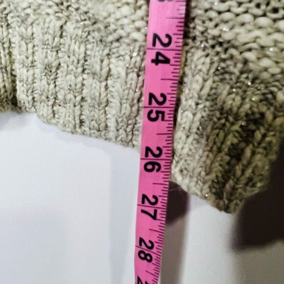 Paper Crane Ivory Tan Silver Sweater Flyaway Back - Picture 9 of 10